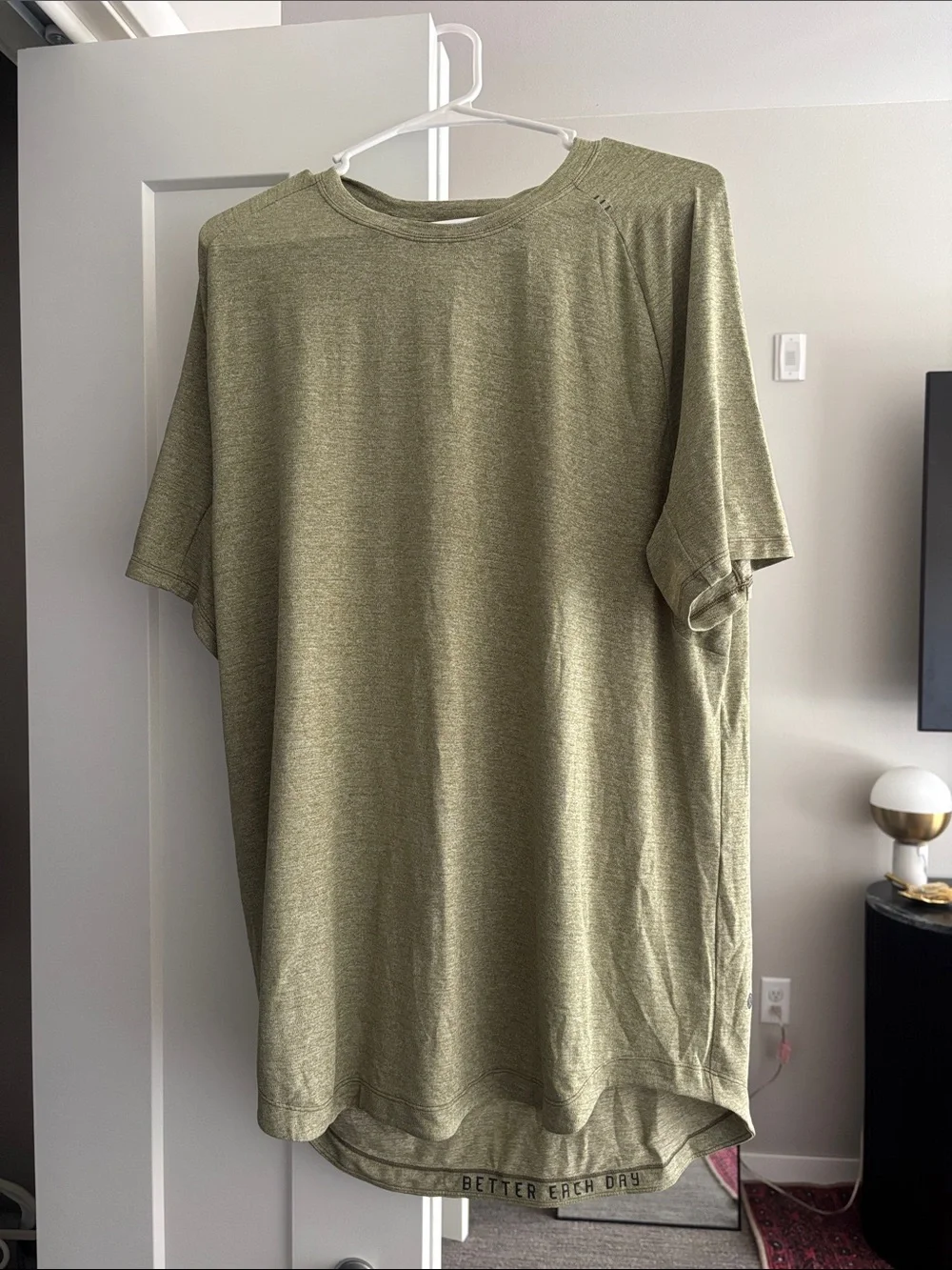 lululemon athletica Olive Green Short Sleeve Performance Tee